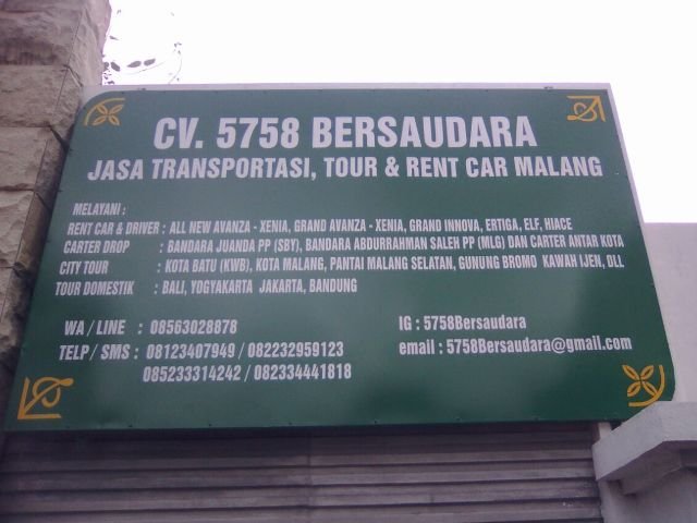 5758 Bersaudara Tour & Rent Car Malang